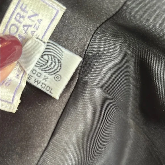 Vintage Bergdorf Goodman Tuxedo Elegant Black Women's Blazer - Picture 9 of 12